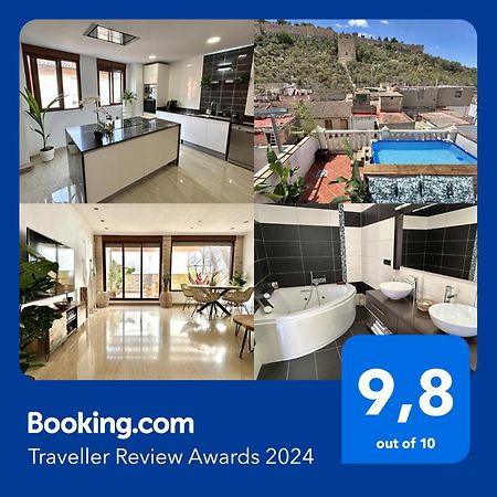 Casa Con Jacuzzi Y Piscina Con Vistas Al Castillo Corbera de Alcira Buitenkant foto