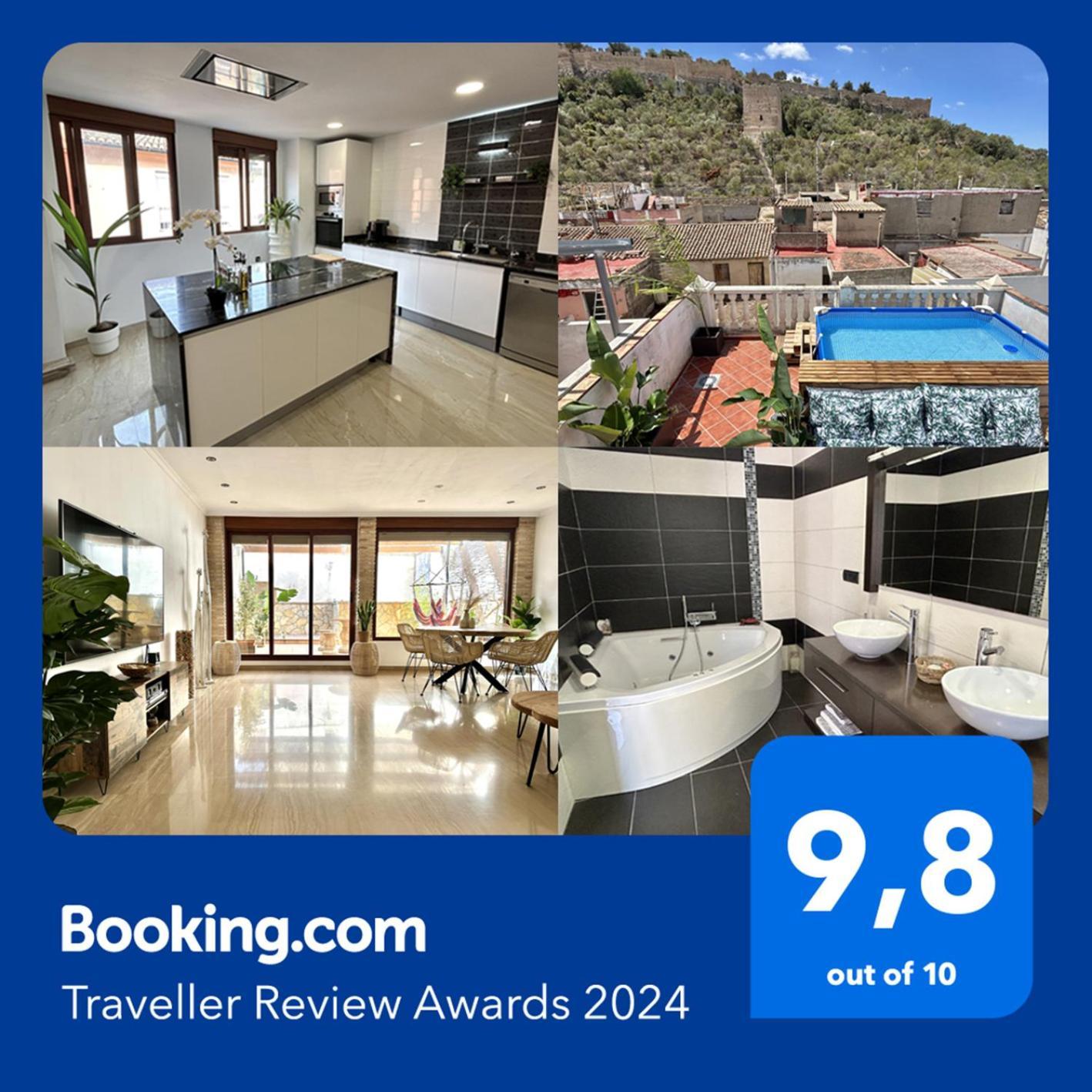 Casa Con Jacuzzi Y Piscina Con Vistas Al Castillo Corbera de Alcira Buitenkant foto
